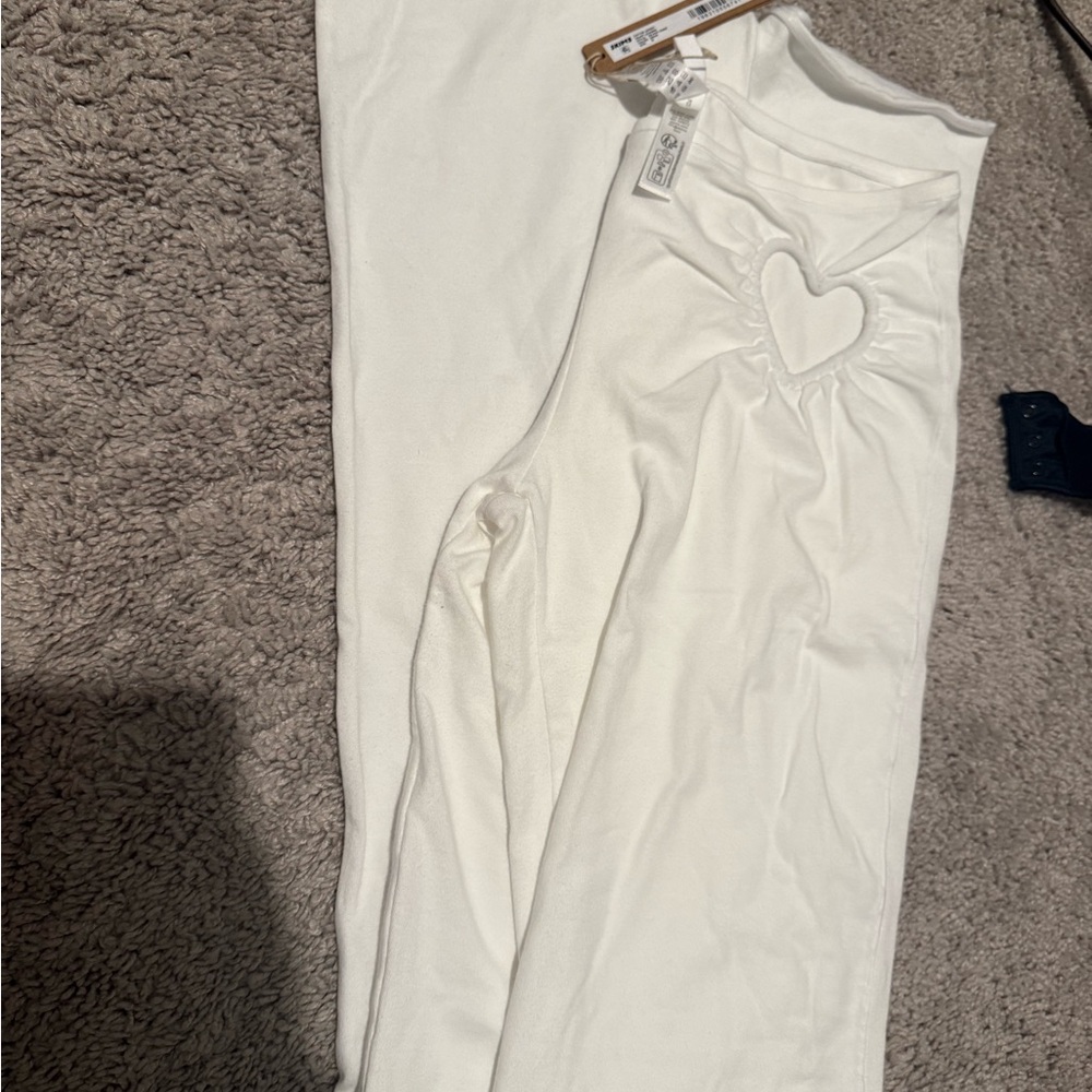 SKIMS White Heart Cut Out Pants with Unique Detail